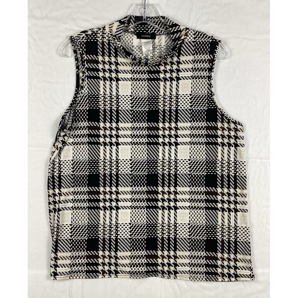 ESPRESSO Women's Multicolor Top‎ Geometric Sleeveless Tunic Size Large